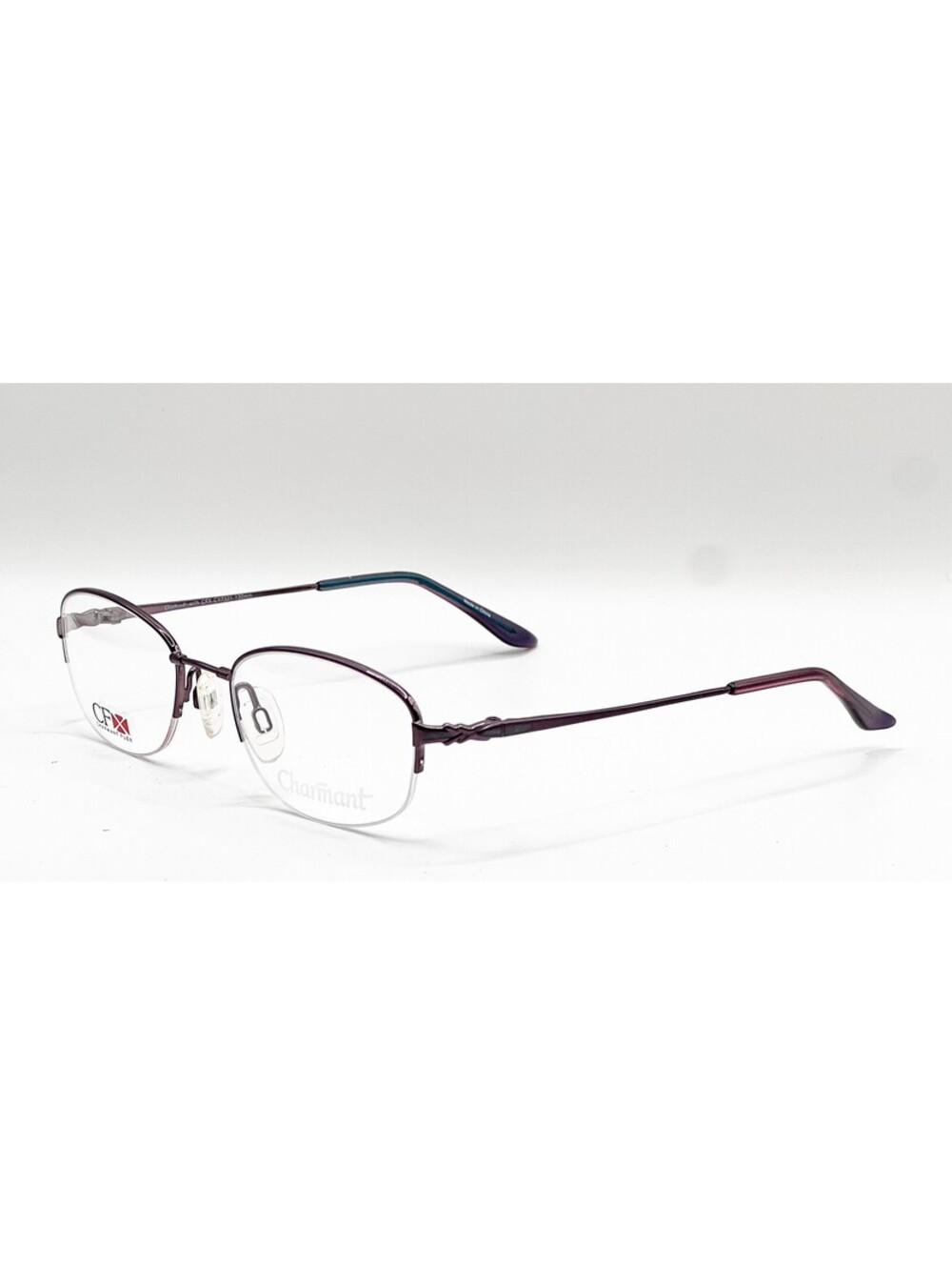 Charmant CX7321 PL Plum Rectangle Authentic Eyeglass Frames 49-19